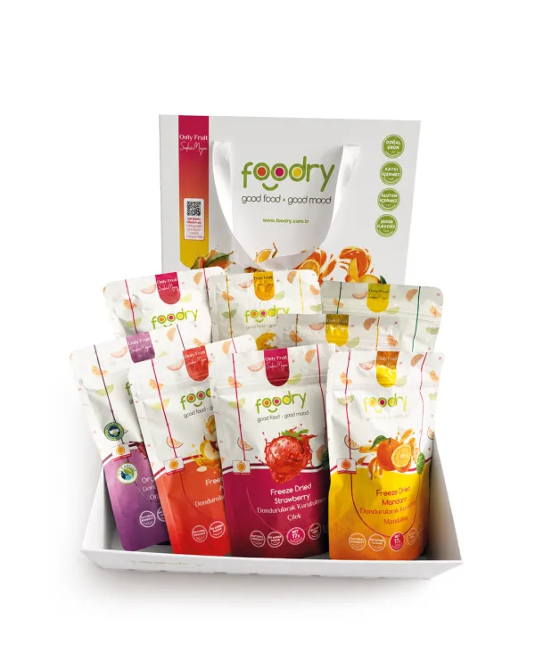Foodry Freeze Dry Meyve Koleksiyonu – Premium Karton Kutu (8'li)