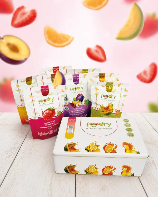 Foodry Freeze Dry Meyve Koleksiyonu – Premium Teneke Kutu (8'li)